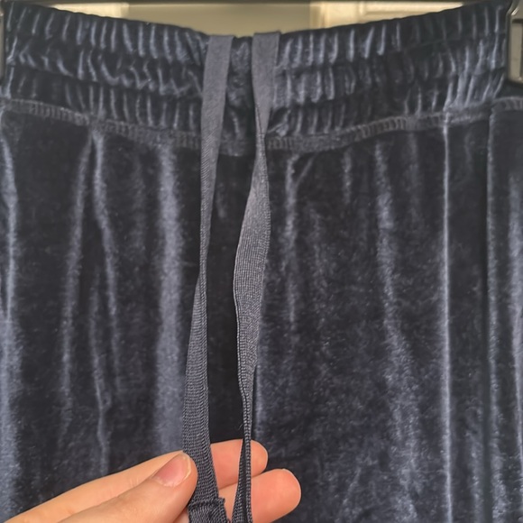 Fabletics Navy Blue Velvet Jogger Pants - Picture 4 of 11